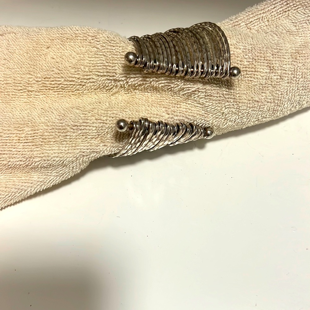 Silver chrome cuff bracelet